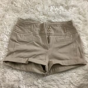 Khaki high waist shorts